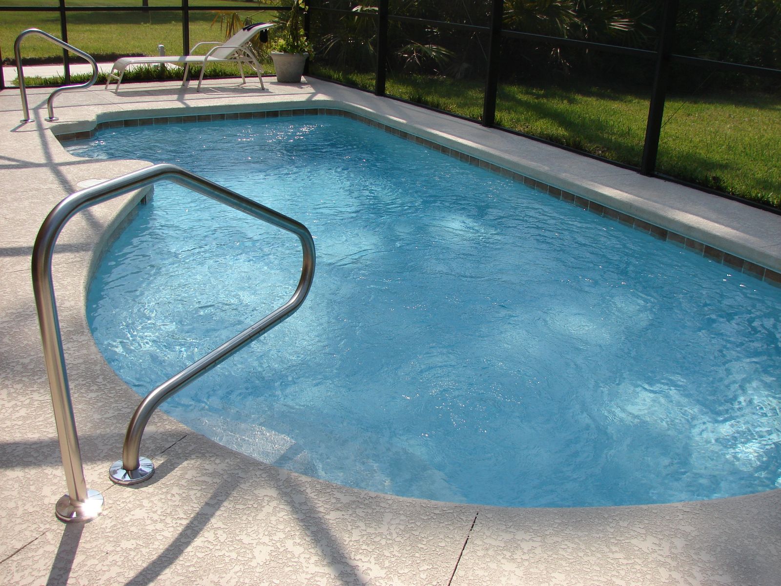 Backyard pool and equipment